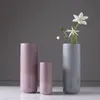 Vases Simple Couleur Céramique Mat Violet Lumineux Vase En Gros Salon Fleur Arrangement Maison Jardin Décor