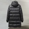 Parkas pour hommes Veste d'hiver pour hommes Veste en duvet de créateur Badge brodé Lettre sur la poitrine Sweat à capuche à col brodé Veste bouffante mi-longue épaissie et chaude