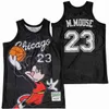 Moive Basketball CHÈVRE 23 Souris Maillots Film Fade College Pull Pur Coton Rétro Pour Les Amateurs De Sport Université Respirant Équipe De Retraite Noir Rouge Retraite Chemise Uniforme