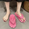 Slippers Summer Women Flip Flops Смешные пузырьковые массажные массажные тапочки повседневные открытые пляжные сандалии eva Flat Platform Shoes Ladies 230420