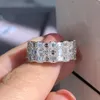 Pierścienie klastra d-e vs biały pierścień diamentowy 2,73ct 18k złota natura diamentów