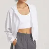 LU ALIGN Outfits بدائل العلامة التجارية سترة طويلة الأكمام قميص تجريب معطف معطف صالة الألعاب الرياضية التدريب الرياح الرياح الرياح في الهواء الطلق ملابس واقية من الشمس LL