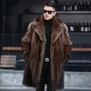 Men's Fur Faux Winter Mens Designer Jackets Warm Windbreaker Long Wool Blends Outerwears Coats Black Brown Thicken Coat M4XL 231120