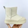 Stivali da neve per bambini Scarpe per bambini Designer Casual Stivali bianchi neri Moda Bambini Scarpe invernali da esterno per ragazze con scatola Euro26-37