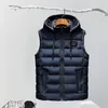 Herenvesten Effen kleur Katoenen vest Winddicht Winter met capuchon Zakken Ritssluiting Dik Warm Zacht Mouwloos voor heren