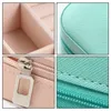 Storage Boxes Bins Portable Jewelry Box Organizer Display Travel Case Button Leather Zipper Jewelers Joyero 230419