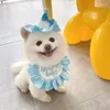 Ropa para perros Vestido de fiesta de cumpleaños para mascotas Gorros y bufanda Lindo babero Gato Saliva Toalla Divertida Pografía Accesorios Regalo Disfraz de cachorro