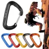 5 PCS Carabiners 16KN Escalada Mosquetón Clip D Forma Gancho Montañismo Hebilla Gancho Cerradura de seguridad Equipo de escalada Gancho para hamaca Equipo de supervivencia P230420