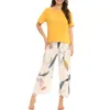 Dames nachtkleding Dames tweedelige casual pyjama Tops met korte mouwen en lange printbroeken Loungewear Stretchpak Juniors