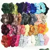 Acessórios de cabelo 40 pcs Veet Scrunchie Mulheres Meninas Elásticas Bandas de Borracha Accories Goma para Gravata Anel Corda Ponytail Holder6628191 Drop de Dhjhy