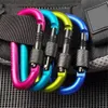 5 PCSCARABINERS Typ D CARABINER MED LOCK utomhusklättring Camping Bold aluminiumlegering Lås lås Keychain Multi Survival Gear Travel P230420