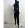 Sexy PVC Latex Catsuit Vrouwen Zwart Wetlook Kunstleer Buste Bodysuit Gay Hot Erotisch Kostuum Open Kruis Jumpsuit Lingerie