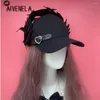 Visiere Harajuku Cool Gothic Hut Mädchen Streetwear Flügel Feminina Sonnenschirm Baseballmützen AFC1993