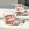 Vinglas i retro stil isamerikansk kaffekopp japan transparent vatten koppar restaurang kall dryck latte mjölkglas mugg