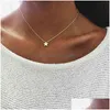 Hanger Kettingen Vrouwen Chocker Goud/Sier Kleur Ketting Ster Hart Choker Ketting Sieraden Collana Kolye Bijoux Collares Mujer Dhgarden Otrs8