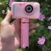 Tripods Cute Kids Camera Children Digital Cameras 2.4 Inch HD Screen Camera Pographer Educational Toys Video Recorder Birthday Gift 230419