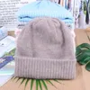 Beanies Beanie/Skull Caps Women Hat Winter Angora Breanie Autumn Warm Big Size Brim Skiing Accessoire For Teenagers Sports Outdoor Oliv22