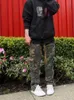 Designer Clothing Casual Pant Justin Bieber's same rhude camouflage pants men's Trend Brand brouillard high street button work pants Streetwear Jogger Sweatpants
