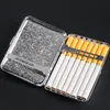 Smoking Pipes 16 pack cigarette packs with engraved patterns Portable cigarette packs made of metal material with double-sided carving for men