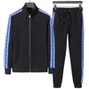 21SS Fashion Sportswear Stylist Herren Trainingsanzüge Sportbekleidung klassischer Reißverschluss Cardigan Hoodie einfache Sporthose lässiger Damenanzug