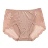 Dames slipje drie stukken luxe hoog satijnen modale vrouwen genitaal zie door slipje katoenen kruis kanten mesh sexy billen intieme briefs 230420