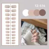 False Nails 24Pcs Solid Color Fake Matte Medium Long Detachable Wearable Full Cover Manicure Press-on For Women