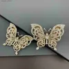 Булавки броши Qingdao Medieval Art Retro Style Coremer Multifunction Double Butterfly Brooch Femalel231120