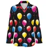 Women's Blouses Balloon Casual Blouse Birthday Balloons Pretty Custom Woman Long Sleeve Korean Fashion Shirts Summer Oversized Clothing