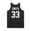 Basquete de filme 33 Will Smith Jerseys Music Television MTV Primeiro rock n Jock Bball Retro Sport Pullover respirável Vintage Hiphop College Black Blue Shirt