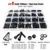 Pièces d'outils 4002100pc M1.6 M2 M2.5 M3 M4 M5 Noir Grade 12.9 Acier à six pans creux Vis à tête hexagonale Boulon Écrou Rondelle Assortiment Kit Boîte 230419