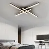 Chandeliers Modern Simple Style Design LED Chandelier For Living Room Bedroom Dining Study Black Ceiling Light Strip Lighting Fixtures