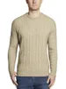 Herensweaters van zachte merinowol met thermische stiksels en ronde hals 231118