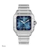 Męski automatyczny zegarek mechaniczny wymagany srebrny biały stal ze stali nierdzewnej Niebieski Trójściowy Kalendarz pokrętła 100xl Sapphire 2695