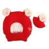 Dog Apparel Funny Knitting Hat For Small Dogs Cartoon Bear Ear Puppy Costume Lovely Tiny Headgear Winter Cap Drop