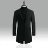 Мужская зимняя шерстяная куртка из смесовой шерсти, мужская осенняя ветровка, плащ, мужской сплошной цвет, большие размеры M-5XL, мужская шерстяная куртка abrigo hombre 231120