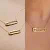 Charm Bilezikler Çifte İsim Kamyon Kolye Kolye Kadınlar için uygun Kişiselleştirilmiş Altın Zincir Paslanmaz Çelik Takı Hediye Para Muji İyi Ürün 231120