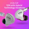 Écouteurs de téléphone portable CCA C10 4BA1DD Hybrid In Ear Écouteurs Hifi Running Sports Écouteurs 10 Drive Unit DJ Headset Antibruit 230419