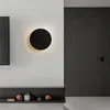 Vägglampor Nordiskt sovrum Huvudgavel Touch Circular Light 110V 220V Modern minimalistisk gång