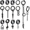 Backs Earrings WKOUD 1/14 Piece Clip Boy Kpop Set Chain Drop For Men And Women Huggie Hinged Hoop