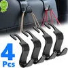 4Pack Hooks for Bags Car Clips Front Seat Headrest Organizer Holder Auto Fastener Hangers Car Storage Interior Accessories