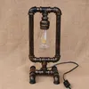 Bordslampor Loft Industrial Wind Lamp Iron Water Pipe American Retro Bar Bedroom Office Bedside Light Reading Desk