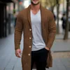 Pulls pour hommes Hommes Hiver Polaire Chaud Moyen Longueur Pull Manteau Cardigan Tricoté Veste Vêtements Laine Bouton Coréen Mâle