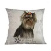 Pillow Cute Puppy Chihuahua Yorkshire- Terrier Pet Dogs Animal Love Pattern Case Home Sofa Car Chair Decorative Cover