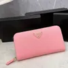 Moneta różowa portfel Portfel Uchwyt karty kredytowej luksusowy designerskie torby projektanta projektantka Kobieta długa małe portfele oryginalne skórę z markowymi torbami na zamek błyskawiczny