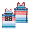 Movie Basketball 81 Rock Roll Jersey Musica Televisione MTV High School Squadra traspirante Nero Retro HipHop Per gli appassionati di sport Camicia estiva universitaria in puro cotone HipHop