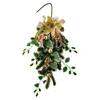 Couronnes de pommes de pin artificielles en forme de larme, fleurs décoratives, guirlandes de porte Swag de noël, décoration pour les vacances