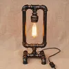 Bordslampor Loft Industrial Wind Lamp Iron Water Pipe American Retro Bar Bedroom Office Bedside Light Reading Desk