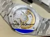ZF Luxury Men's Watch 15500 V3 Perfekt version 41x10.4mm! "Cookie Texture" tredimensionell full, omedelbar hoppkalender, finmalt stålbälte svart