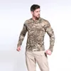 Jaquetas de corrida ao ar livre roupas táticas respirável treinamento militar camuflagem camisa de equitação manga longa camiseta de secagem rápida