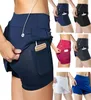 Dames Tennisskorts Sport Atletische Yoga Shorts Rok Effen Kleur Anti Blootstelling Fitness Hoge Taille Shorts Vrouwelijke Sportkleding9644578